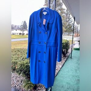 NWT WOMENS TALBOTS ROYAL BLUE COAT DRESS 20